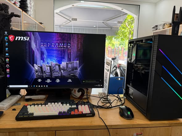 Bộ PC i5 14400F/B760/32G ddr5/500G/650W/RTX 1650 4G/27 inch LG 144hz
